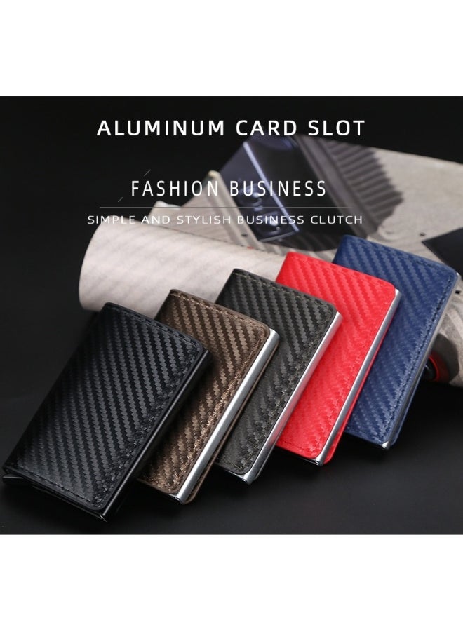 Men's Card Bag Card Sleeve Anti-degaussing RFID Wutomatic Card Men's Bank Card Clip Wallet