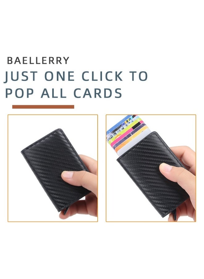 Men's Card Bag Card Sleeve Anti-degaussing RFID Wutomatic Card Men's Bank Card Clip Wallet