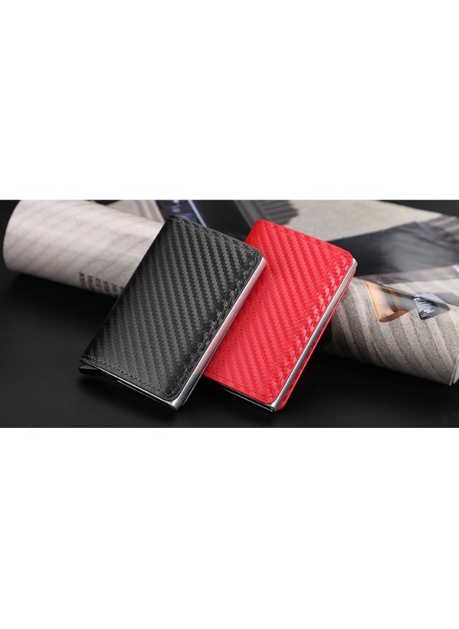Men's Card Bag Card Sleeve Anti-degaussing RFID Wutomatic Card Men's Bank Card Clip Wallet