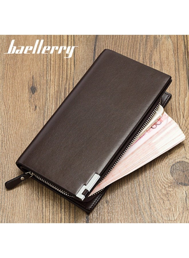 Men's Wallet Long Zipper Multi-functional Wear-resistant Wallet Business Advanced Sense Handbag