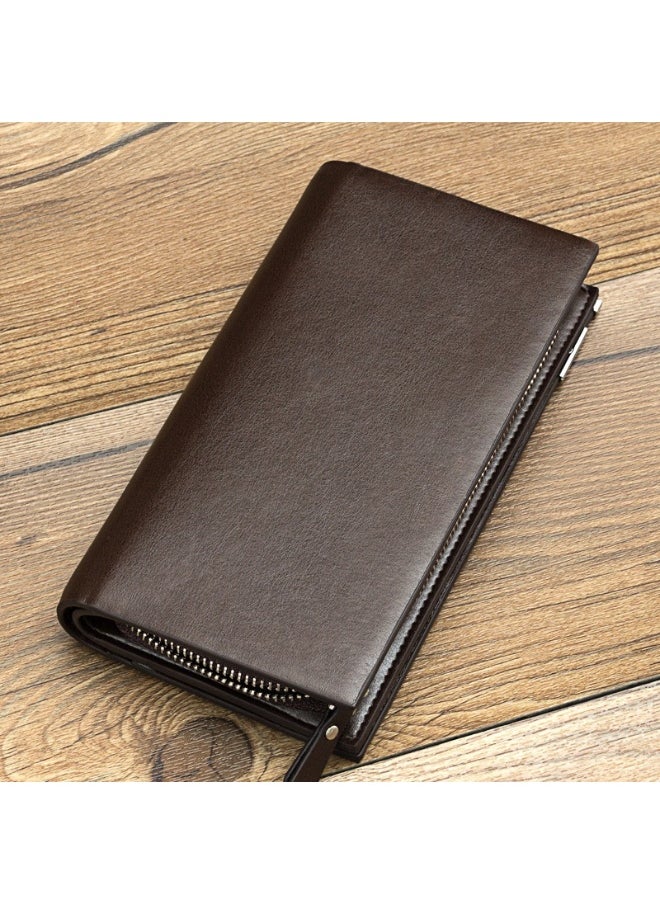 Men's Wallet Long Zipper Multi-functional Wear-resistant Wallet Business Advanced Sense Handbag