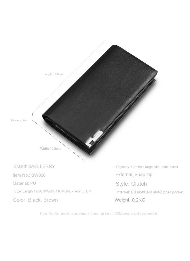 Men's Wallet Long Zipper Multi-functional Wear-resistant Wallet Business Advanced Sense Handbag
