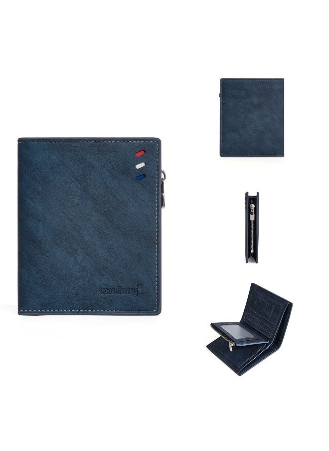 Men's Wallet Business Multi-function Short Wallet Zipper Multi-function Wallet for Men