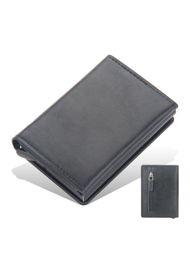 Men's Card Bag Business Leisure Anti-demagnetization Anti-theft Multi-card Automatic Card Jacket
