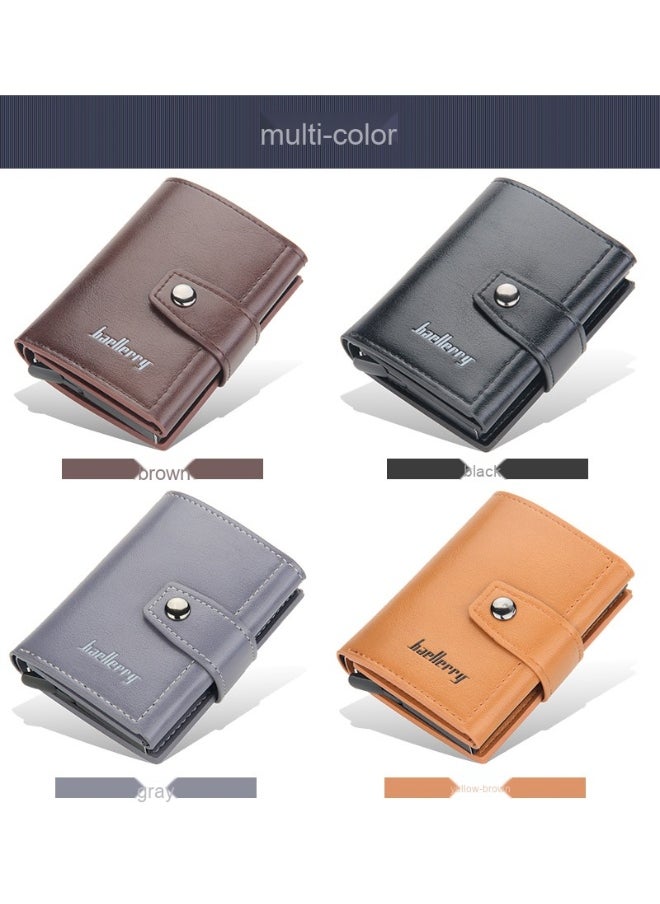 Men's Card Bag Anti-degaussing Aluminum Box Advanced Sense Multi-function Card Clip Multi-card Card Sleeve