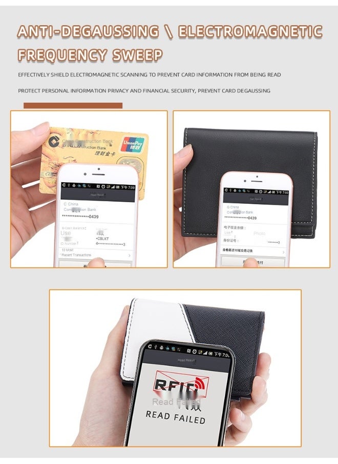 Men's Color Card Bag Side Push RFID Aluminum Box Card Holder Anti-magnetic Anti-theft Brush Bank Card Sleeve