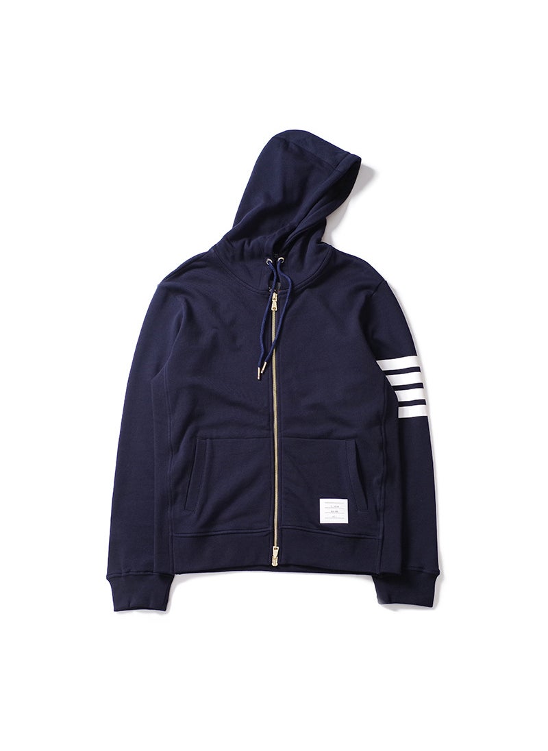FashionableUniqueSimpleTrendy Brand TB Cotton Cardigan Sweatshirt For Teenagers Students Couples Jacket Wholesale W158 Blue (printing)