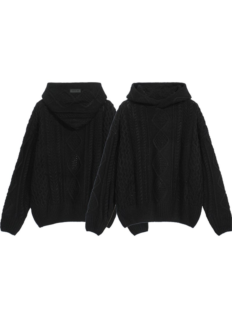 FOG ESSENTIALS Knit Hoodie Unisex Oversize Elephant White