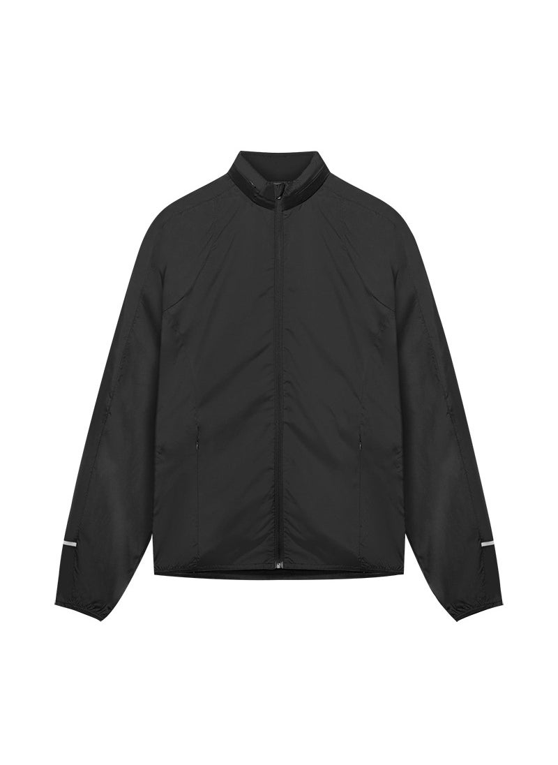 Mens Hooded Sweatshirt Korean Casual Zip Jacket Black