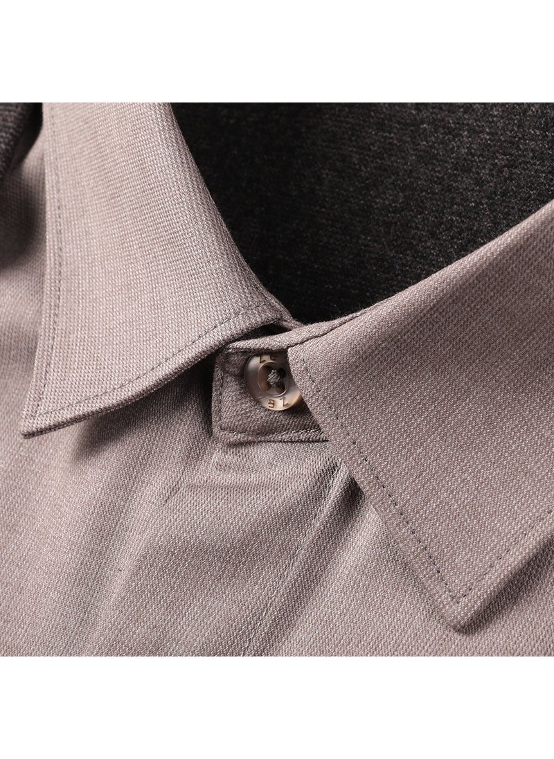 Mens Knitted Cardigan Shirt Collar Trendy Fashion Spring Autumn Versatile mid Youths Long Sleeve Slim Fit Casual Polyester Fiber black gray