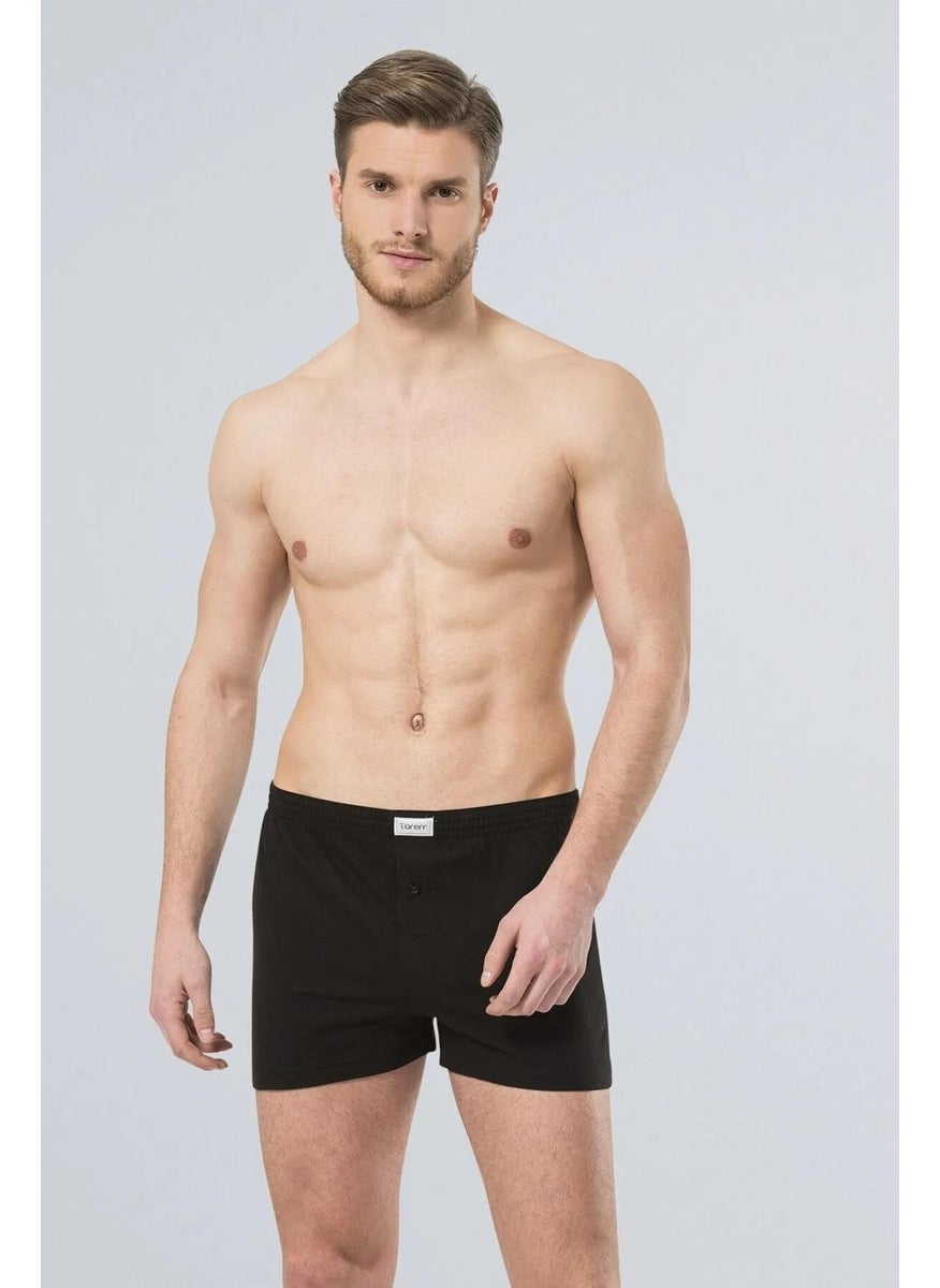 Men's 100% Cotton Buttoned Combed Cotton Boxer