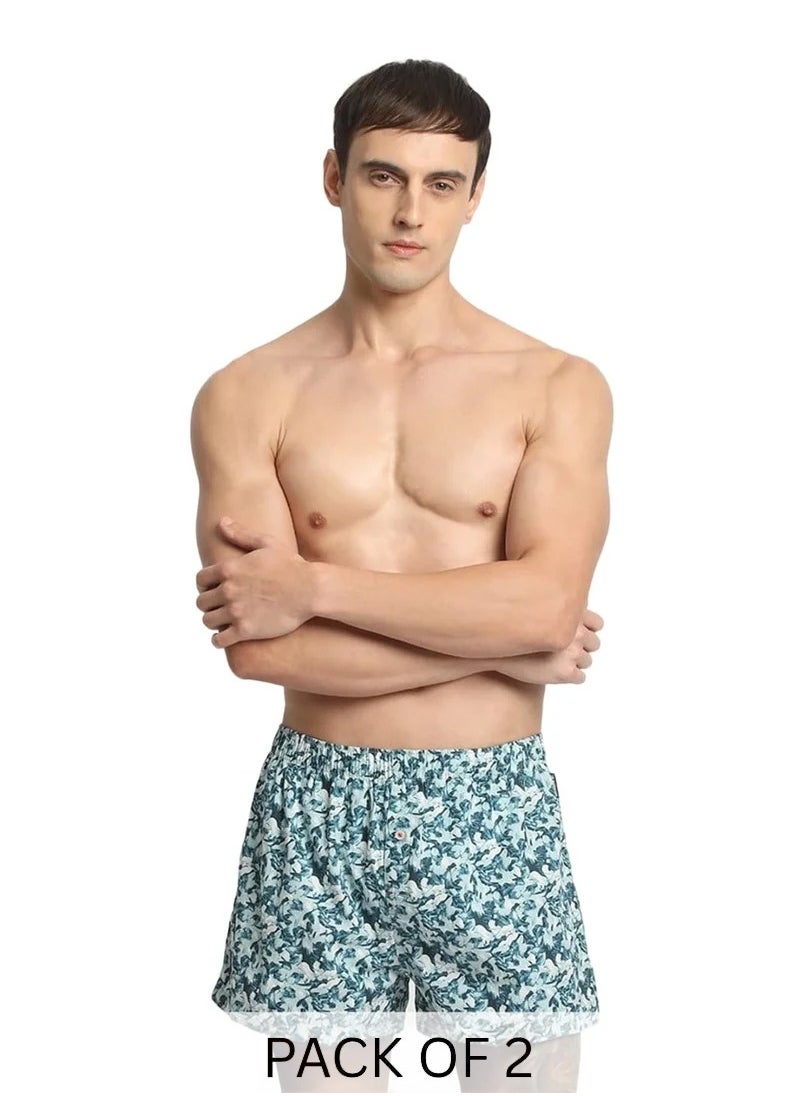 Mens Cotton Boxers Multipack Soft Breathable Underwear for Men Loose Fit Comfortable Boxer Shorts for Daily Wear Size-S-XL (Gafa)