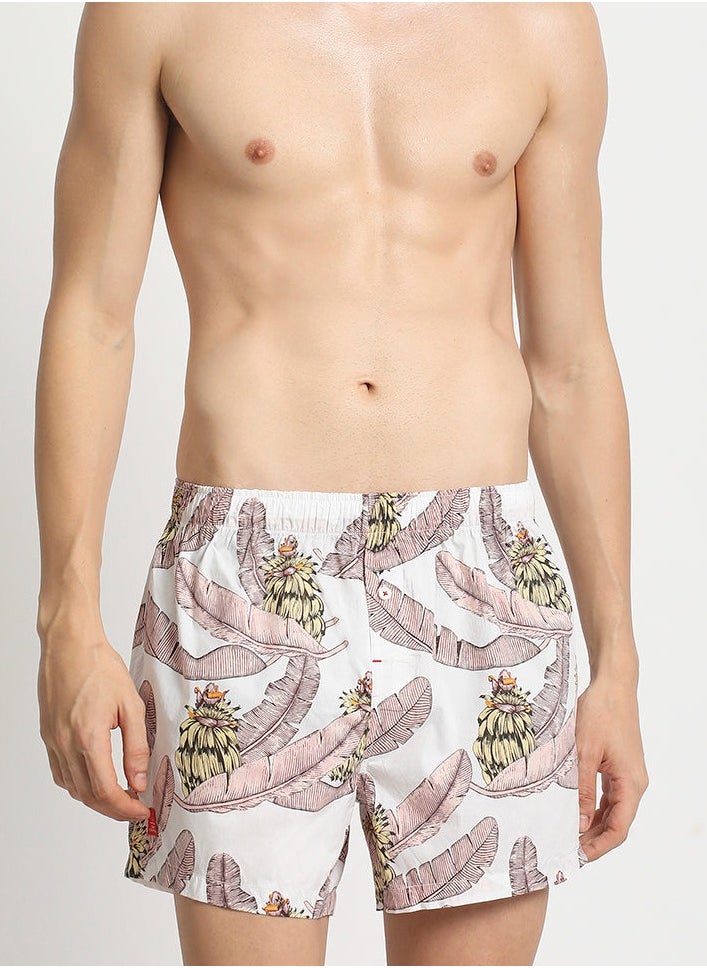 Mens Cotton Boxers Multipack Soft Breathable Underwear for Men Loose Fit Comfortable Boxer Shorts for Daily Wear Size-S-XL (Pedral)