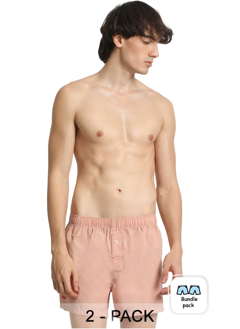 Mens Cotton Boxers Multipack Soft Breathable Underwear for Men Loose Fit Comfortable Boxer Shorts for Daily Wear Size-S-XL (Pedral)