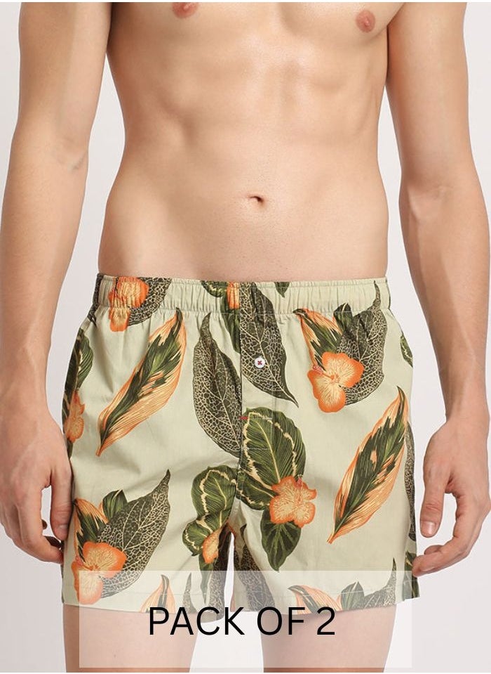 Mens Cotton Boxers Multipack Soft Breathable Underwear for Men Loose Fit Comfortable Boxer Shorts for Daily Wear Size-S-XL (Ilio)