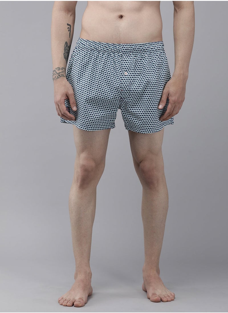 Mens Cotton Boxers Multipack Soft Breathable Underwear for Men Loose Fit Comfortable Boxer Shorts for Daily Wear Size-S-XL (Abej)