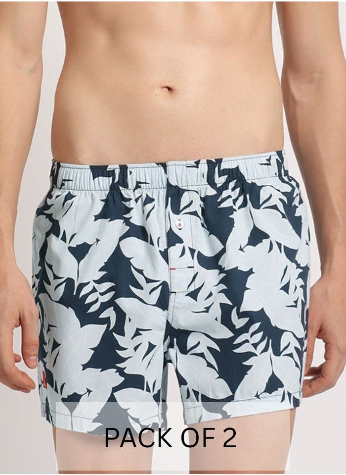 Mens Cotton Boxers Multipack Soft Breathable Underwear for Men Loose Fit Comfortable Boxer Shorts for Daily Wear Size-S-XL (Oxame)