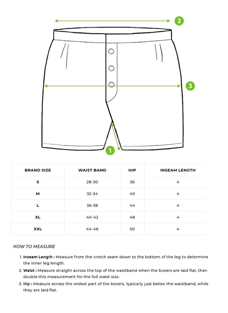 Mens Cotton Boxers Multipack Soft Breathable Underwear for Men Loose Fit Comfortable Boxer Shorts for Daily Wear Size-S-XL (Oxame)