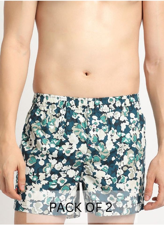 Mens Cotton Boxers Multipack Soft Breathable Underwear for Men Loose Fit Comfortable Boxer Shorts for Daily Wear Size-S-XL (Dohner)