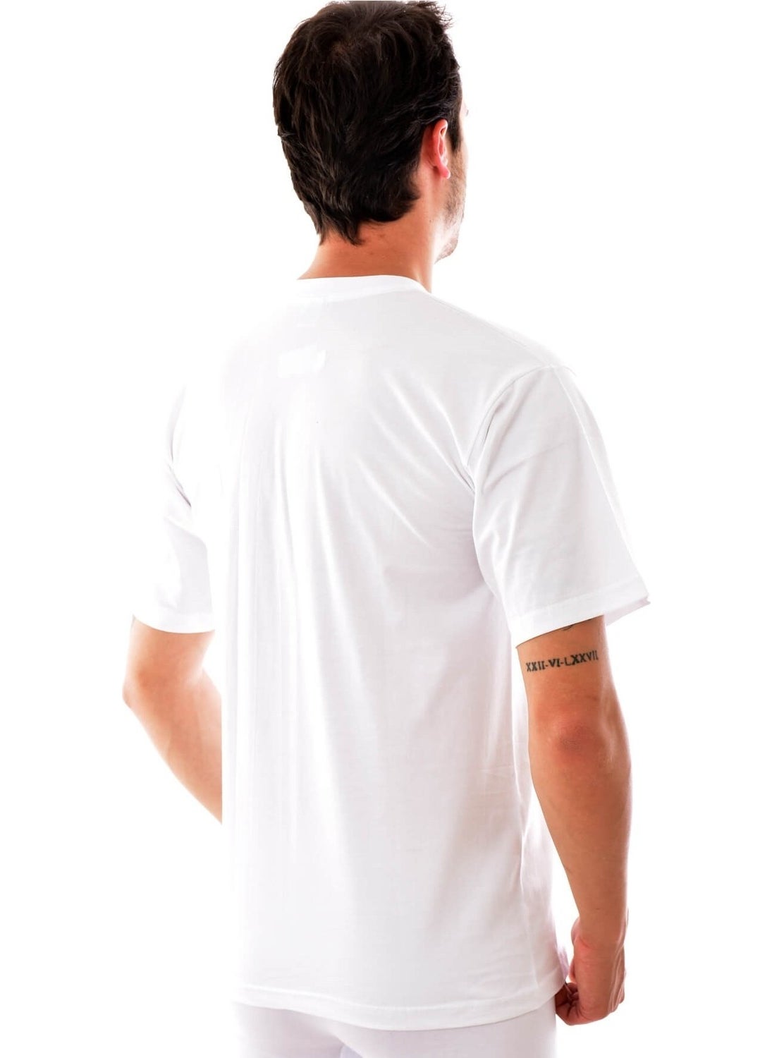 Passion 3 Pieces 0105 White Men's Half Sleeve Undershirt White