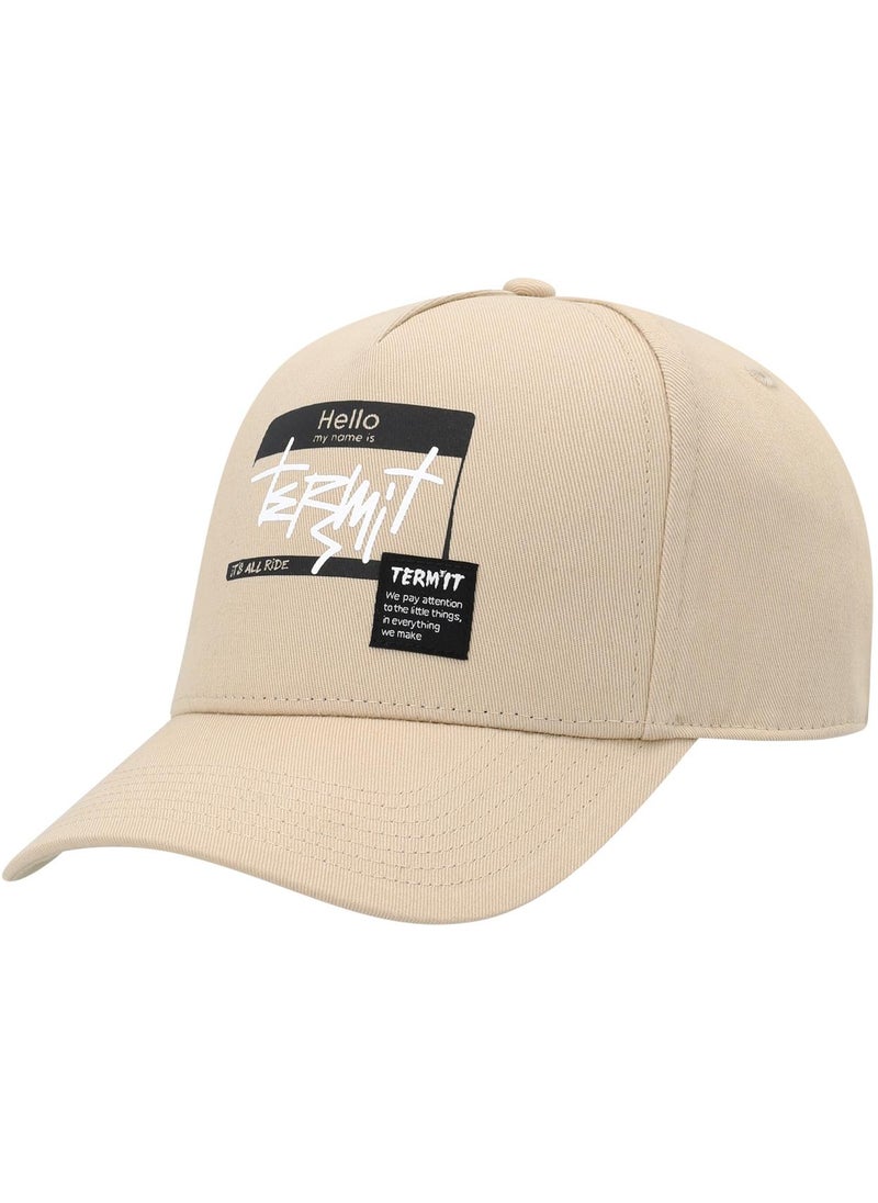 Termit Beige Baseball Cap – One Size Cotton Summer Hat for Kids & Teens, Breathable & Lightweight, Minimalist Unisex Design for Sporty or Casual Looks