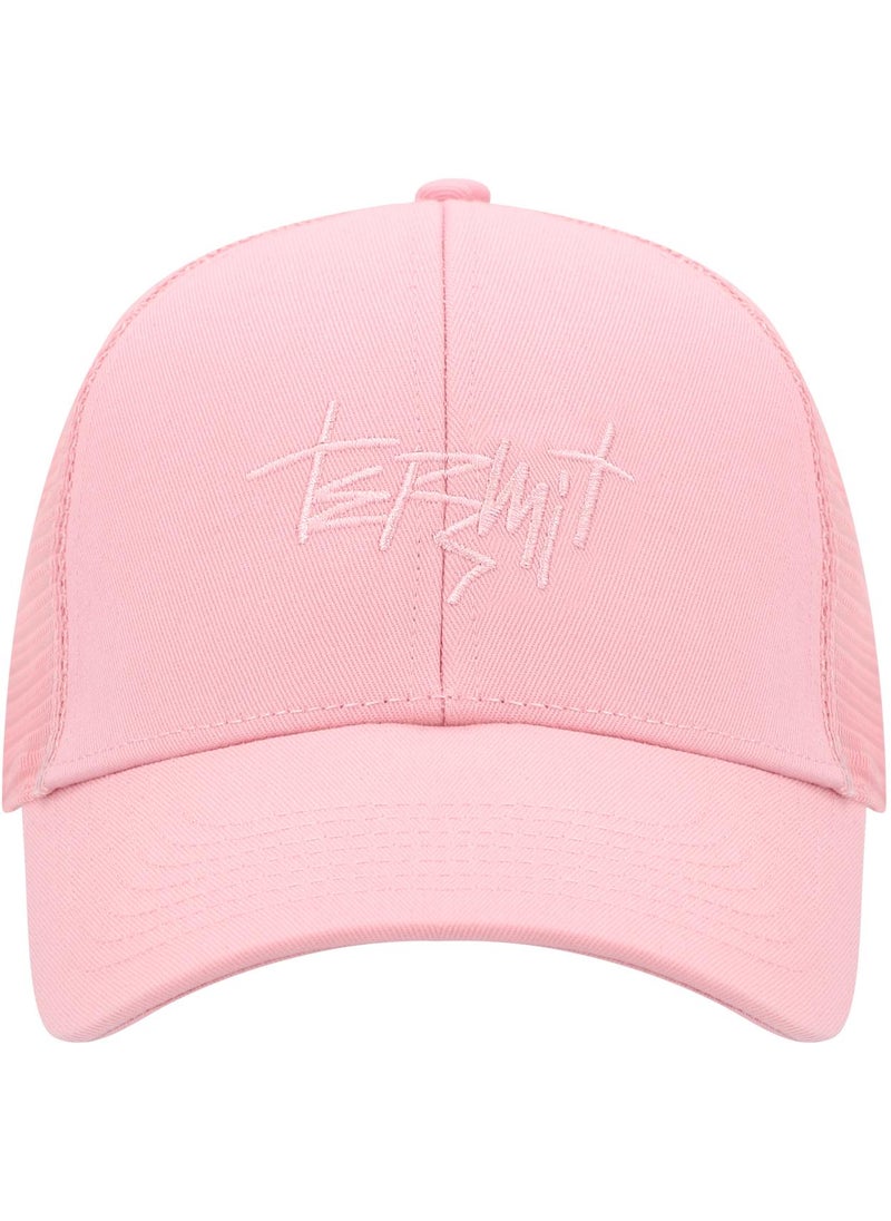 Termit Pink Baseball Cap for Kids – One Size Summer Hat with Embroidery, Breathable Cotton Front & Mesh Back, Stylish Sun Protection for Active Days