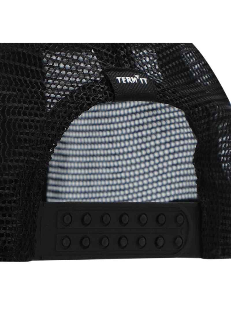 Termit Black Baseball Cap for Kids – One Size Adjustable Hat with Embroidery, Cotton Front & Mesh Back, Breathable Summer Cap for Sports & Travel