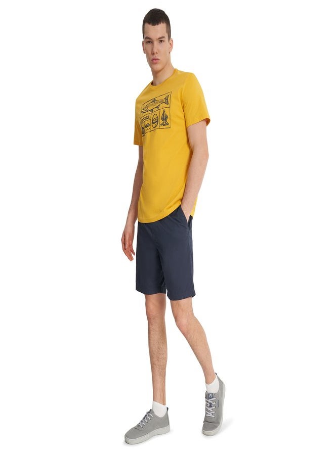 Men's Shorts Navy Blue, Outventure, Soft Cotton Fabric, Loose Fit, 3 Practical Pockets, Comfortable and Stylish for Active Lifestyles