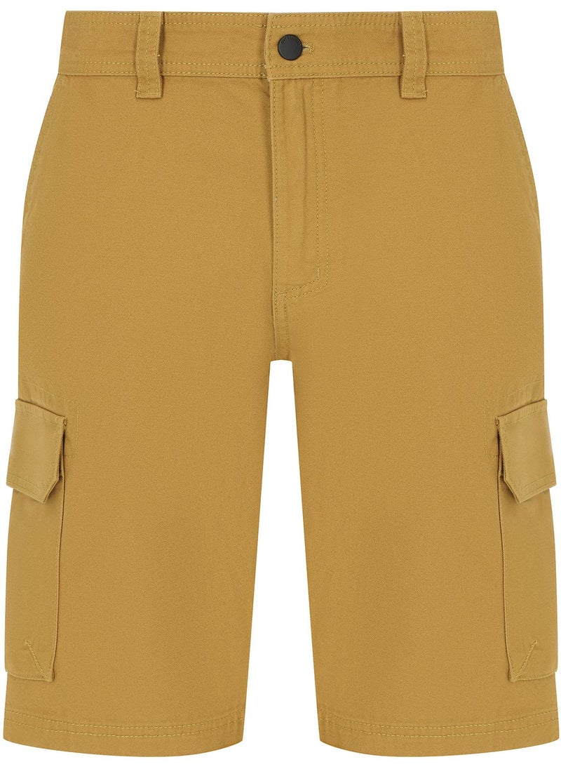 Men's Shorts Walnut, Outventure, Soft Cotton Fabric, Straight Cut, 6 Pockets, Comfortable and Practical for Outdoor Activities