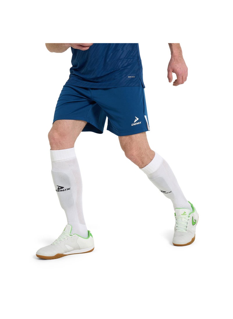 Men's Soccer Shorts Ultimate Sho Sapphire, Demix, MOVI Wick Moisture-Wicking, Adjustable Waistband, Durable and Comfortable for Football Training and Matches