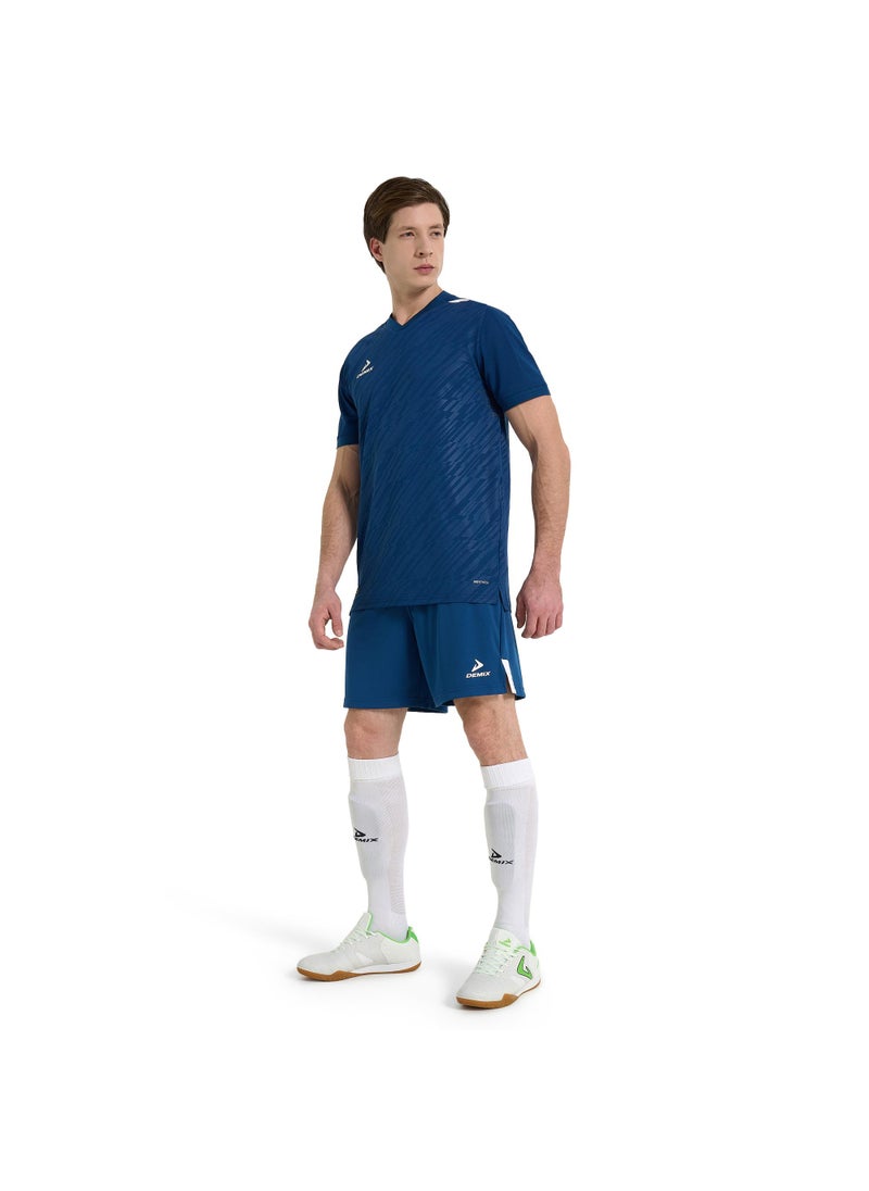 Men's Soccer Shorts Ultimate Sho Sapphire, Demix, MOVI Wick Moisture-Wicking, Adjustable Waistband, Durable and Comfortable for Football Training and Matches
