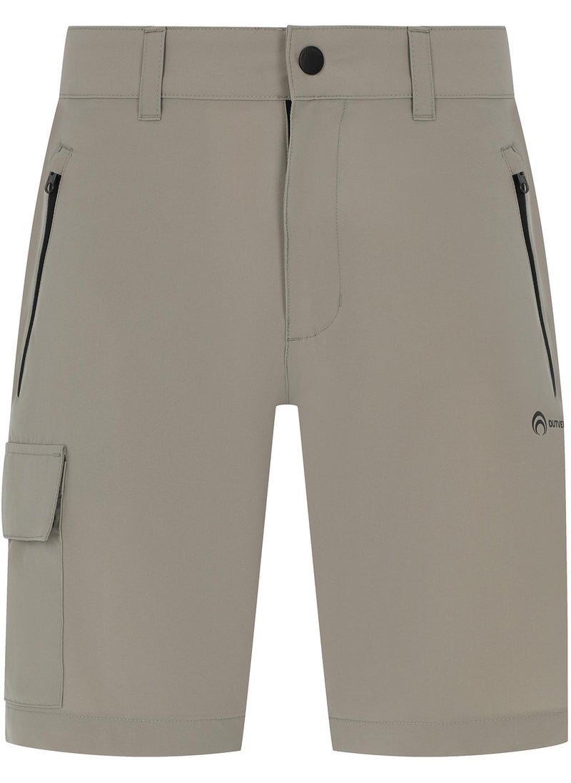 Men's Shorts Beige, Outventure, Water-Repellent +ADD SHIELD, Quick-Dry Technology, Reflective Elements, Durable and Practical for Summer Adventures