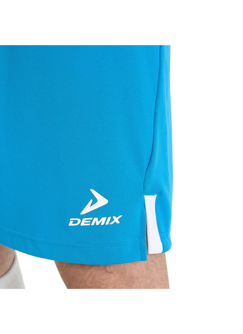 Men's Soccer Shorts Ultimate Sho Bright Blue, Demix, MOVI Wick Moisture-Wicking Technology, Adjustable Waistband, Durable and Comfortable for Football Training and Matches