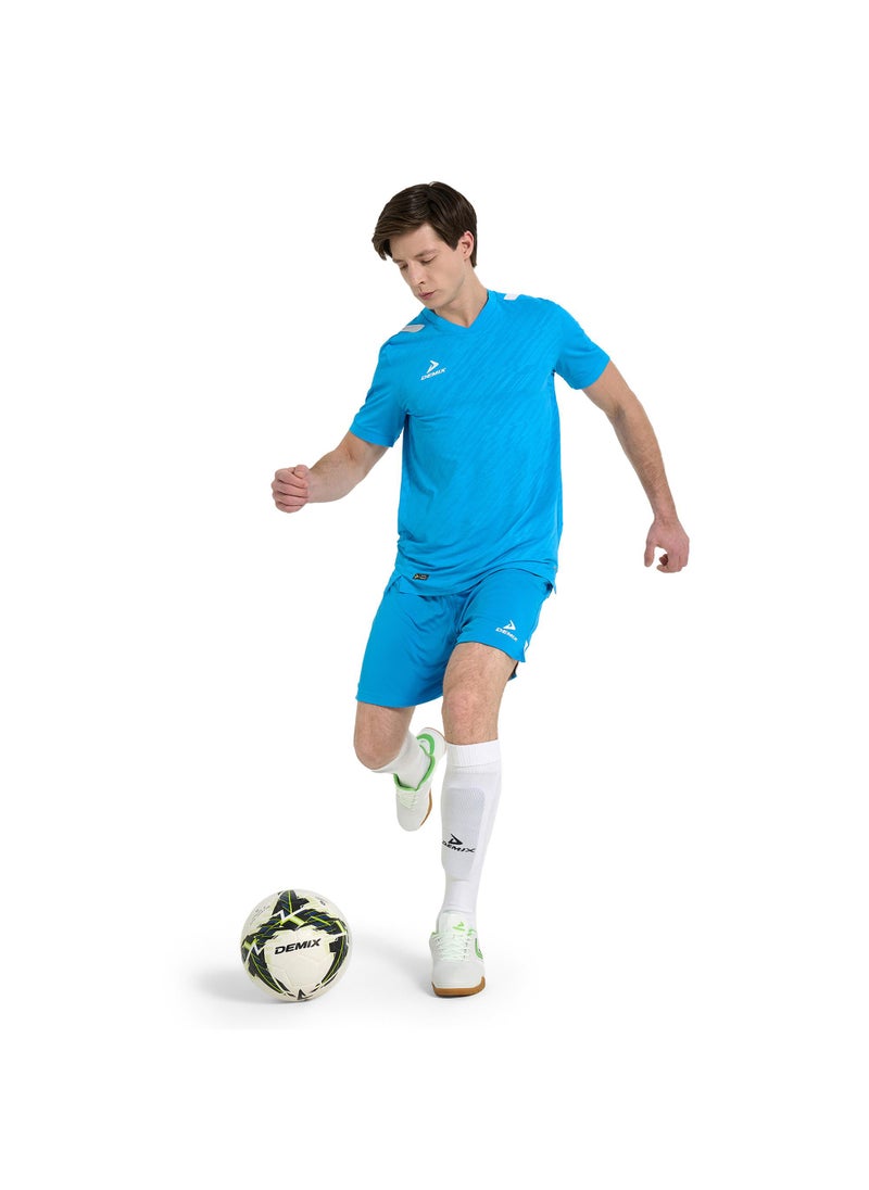 Men's Soccer Shorts Ultimate Sho Bright Blue, Demix, MOVI Wick Moisture-Wicking Technology, Adjustable Waistband, Durable and Comfortable for Football Training and Matches