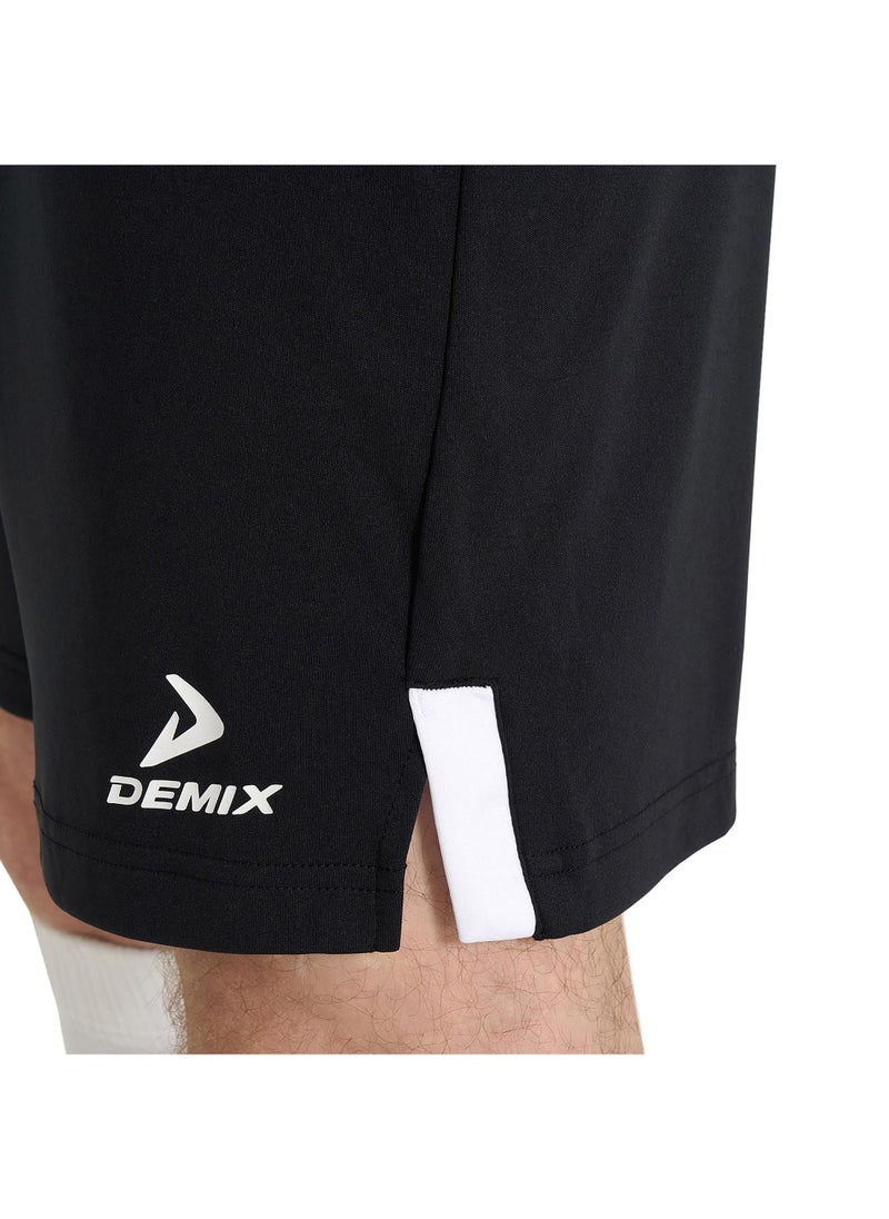 Men's Soccer Shorts Ultimate Sho Black, Demix, MOVI Wick Moisture-Wicking Technology, Adjustable Waistband, Comfortable and Durable for Football Training and Matches