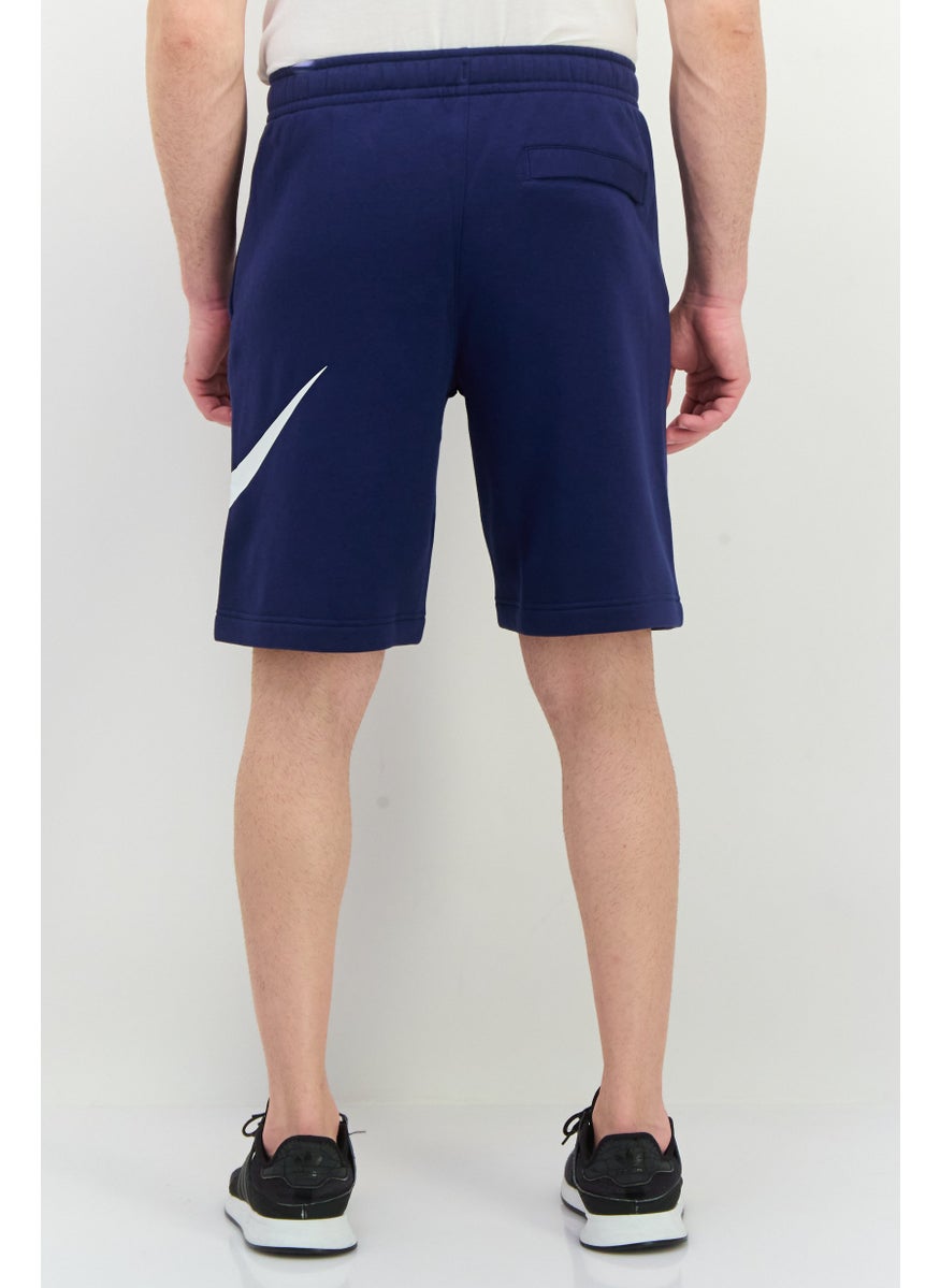 Men Standard Fit Brand Logo Outdoor Short, Navy