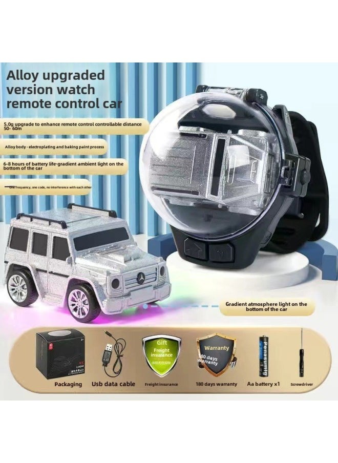 TikTok Internet Celebrous Watch Remote Control Car Electric Mini Car Social Children Boys And Girls Friends Toy Gift-Specifications: Alloy Large G Silver