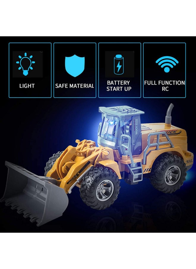 Children's Remote Control Car Toy - High-speed Off-road Vehicle Light Sound Effects For Outdoor Play-Color:Six-way JH75-2D Remote Control Cutting Engineering Vehicle-Proportion:Package 2: (including Electricity) 3 Rechargeable Batteries 1 Charging Stand 2 Remote Control Batteries