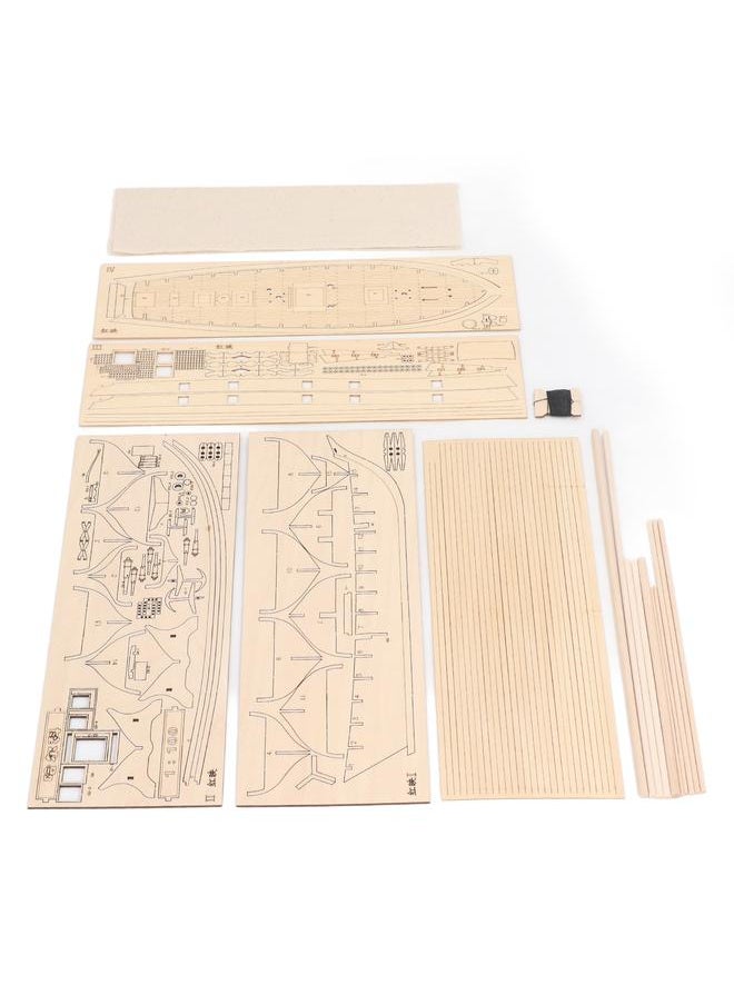 Ship Model 1/100 Scale Skill Development Wooden Interactive Assembly Boat Kit for Kids Adults DIY