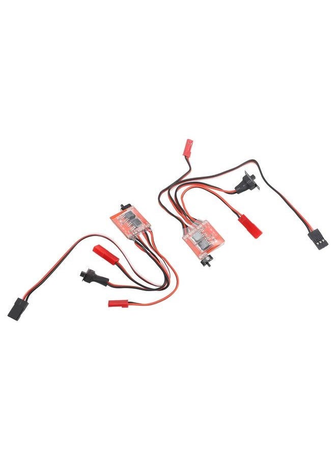2Pcs RC Brushed Electric Speed Controller 30A Reliable Mini Stable ESC for 1/16 1/18 1/24 Car Boat