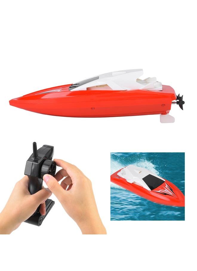 2.4GHz Long-Lasting Remote Control Racing Boat 1:47 RC Model Kids Child Toy(Red)
