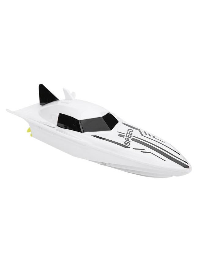 ABS 2.4G Remote Control 4 Channels Mini RC Boat Electric Ship Model Children Water ToyWhite 100A4