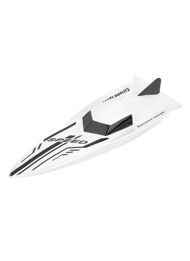 ABS 2.4G Remote Control 4 Channels Mini RC Boat Electric Ship Model Children Water ToyWhite 100A4