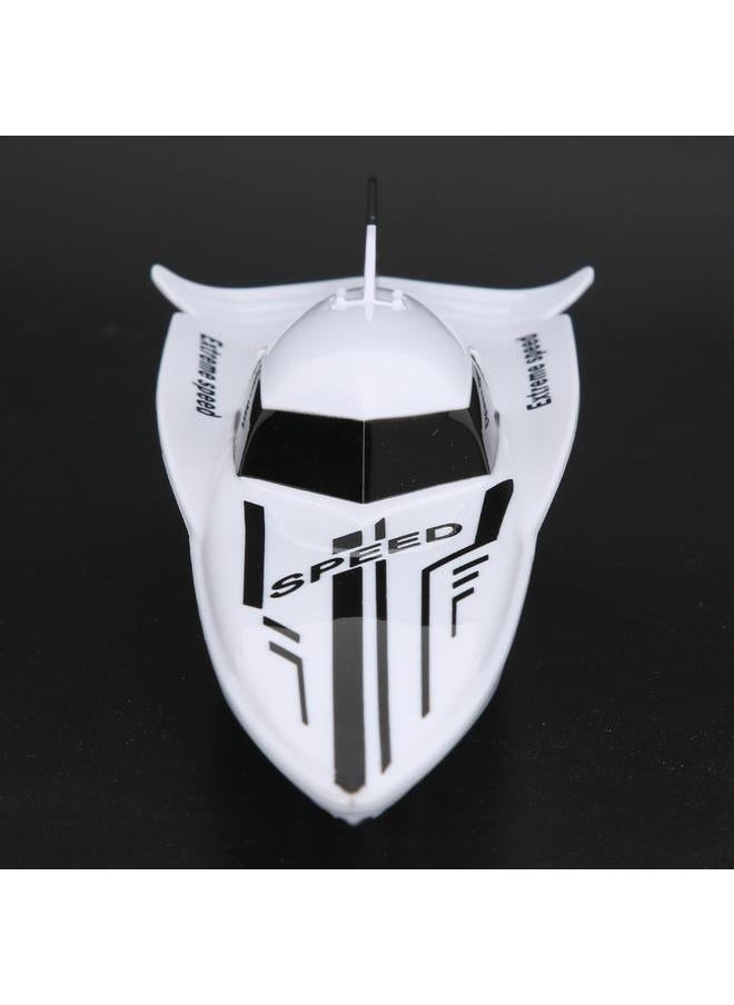 ABS 2.4G Remote Control 4 Channels Mini RC Boat Electric Ship Model Children Water ToyWhite 100A4