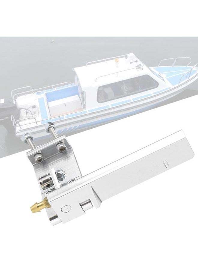 Aluminum Rudder with Water Pickup Inlet for RC Racing Electric Boat Model Marine (Silver, 95mm)