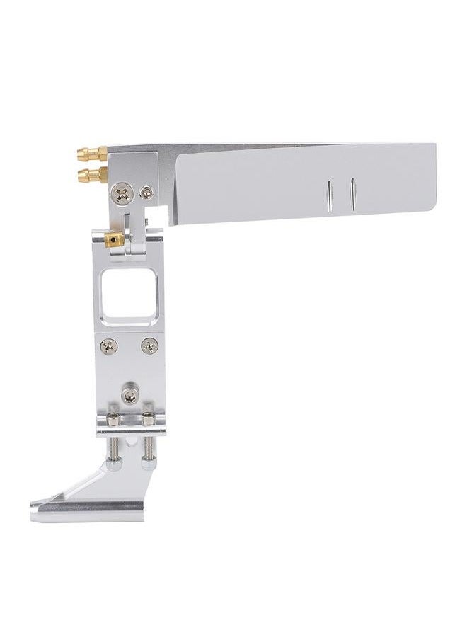 110mm Aluminum Water Absorbing Steering Rudder with 4mm Support Shaft Tail for Cat RC Jet BoatSilver