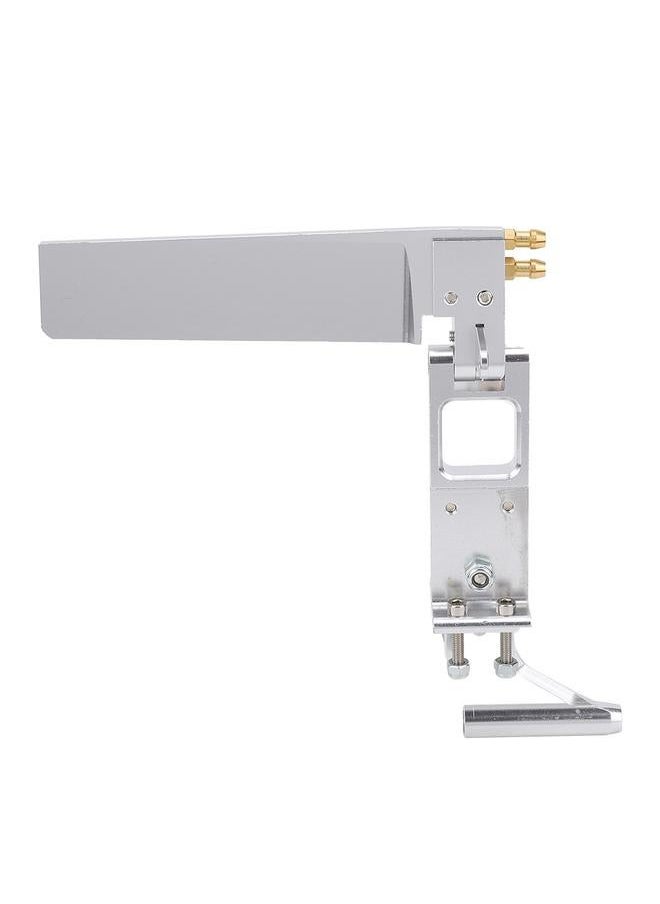 110mm Aluminum Water Absorbing Steering Rudder with 4mm Support Shaft Tail for Cat RC Jet BoatSilver