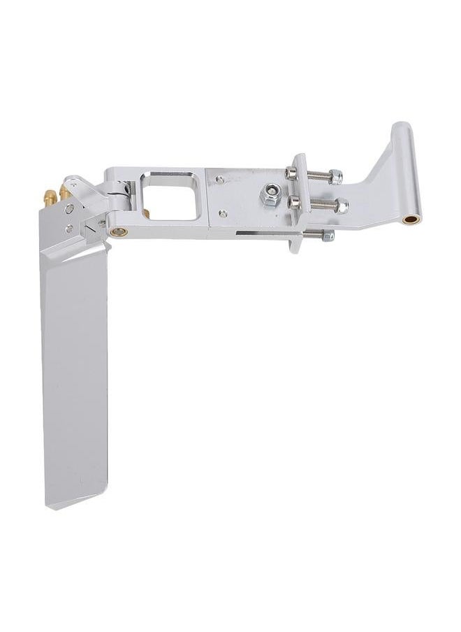 110mm Aluminum Water Absorbing Steering Rudder with 4mm Support Shaft Tail for Cat RC Jet BoatSilver