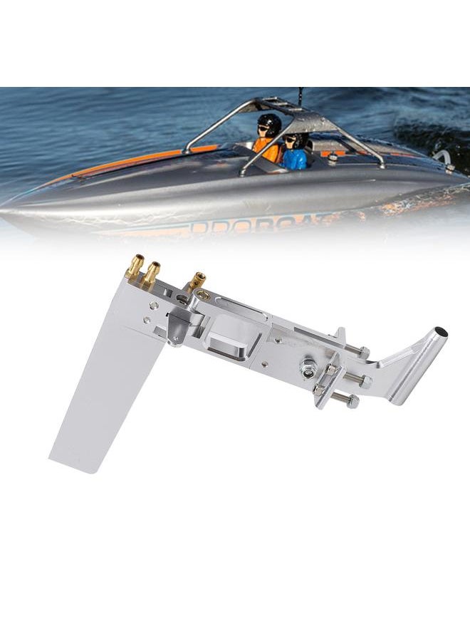 110mm Aluminum Water Absorbing Steering Rudder with 4mm Support Shaft Tail for Cat RC Jet BoatSilver