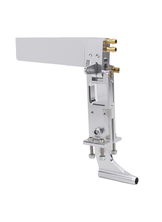 110mm Aluminum Water Absorbing Steering Rudder with 4mm Support Shaft Tail for Cat RC Jet BoatSilver